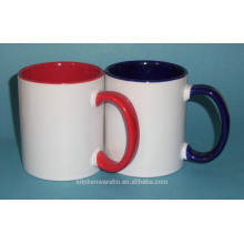 KC-247 new design hot-sale inside color outside white ceramic mug with customized printing